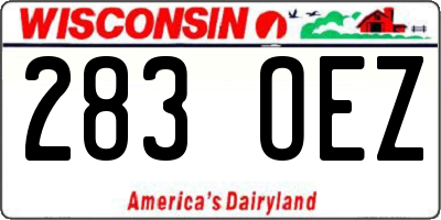 WI license plate 283OEZ