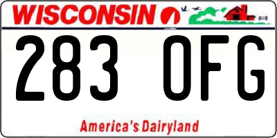 WI license plate 283OFG