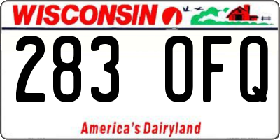 WI license plate 283OFQ