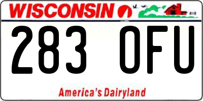 WI license plate 283OFU
