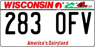 WI license plate 283OFV