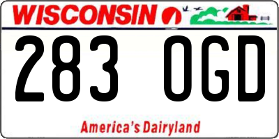 WI license plate 283OGD