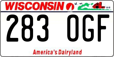 WI license plate 283OGF
