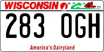 WI license plate 283OGH