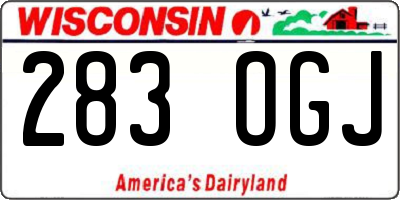 WI license plate 283OGJ