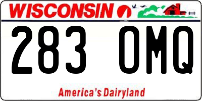 WI license plate 283OMQ