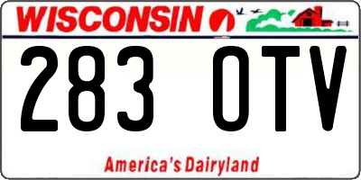 WI license plate 283OTV