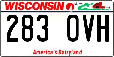 WI license plate 283OVH