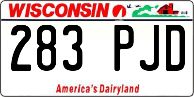 WI license plate 283PJD