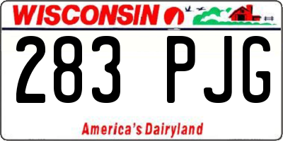 WI license plate 283PJG