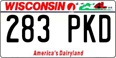 WI license plate 283PKD
