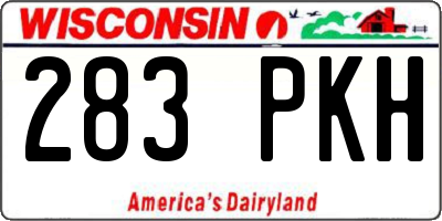 WI license plate 283PKH