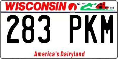 WI license plate 283PKM