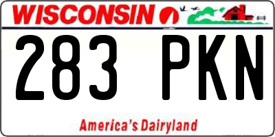 WI license plate 283PKN