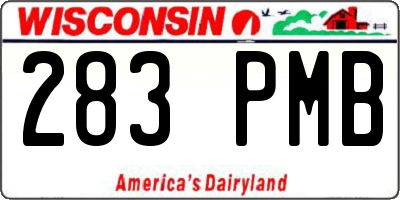 WI license plate 283PMB