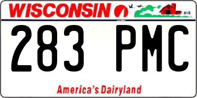 WI license plate 283PMC
