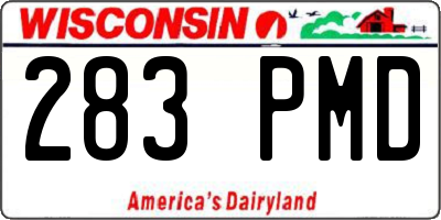 WI license plate 283PMD