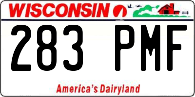 WI license plate 283PMF