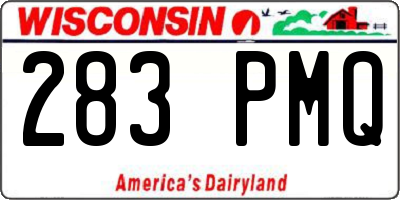 WI license plate 283PMQ