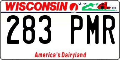 WI license plate 283PMR