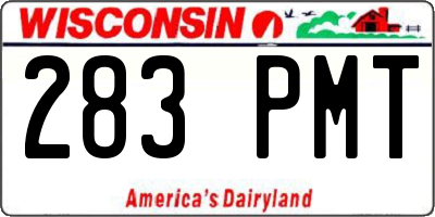WI license plate 283PMT