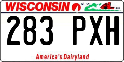 WI license plate 283PXH