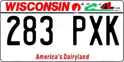 WI license plate 283PXK