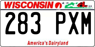 WI license plate 283PXM
