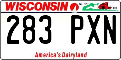 WI license plate 283PXN