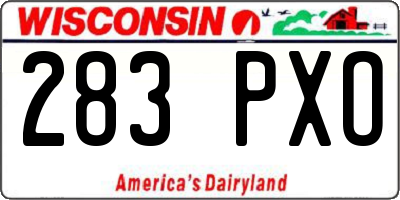 WI license plate 283PXO