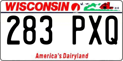 WI license plate 283PXQ