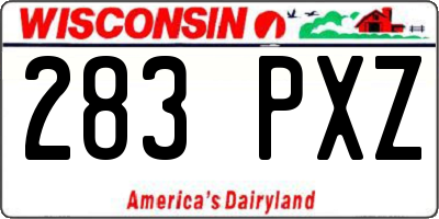 WI license plate 283PXZ