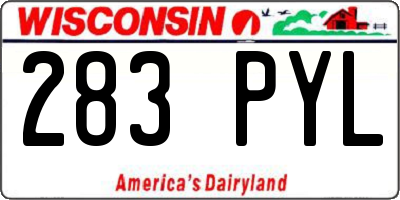 WI license plate 283PYL