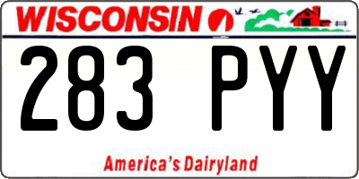 WI license plate 283PYY