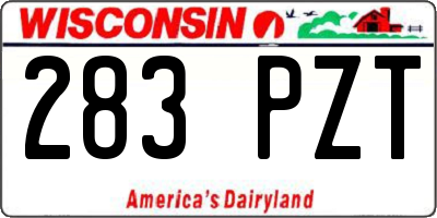 WI license plate 283PZT