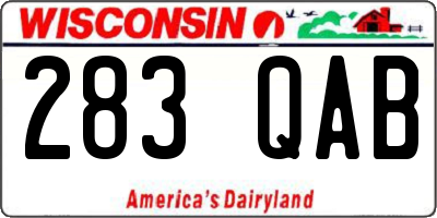 WI license plate 283QAB
