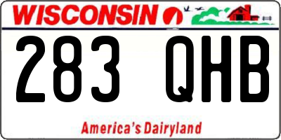 WI license plate 283QHB