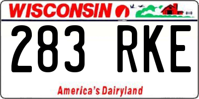 WI license plate 283RKE