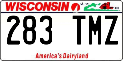 WI license plate 283TMZ