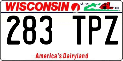 WI license plate 283TPZ