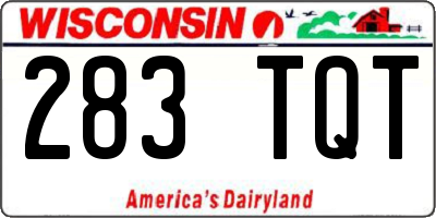 WI license plate 283TQT