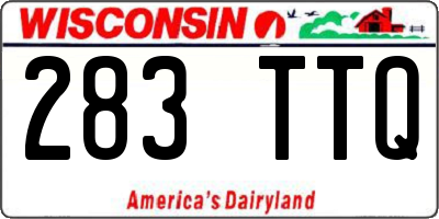 WI license plate 283TTQ