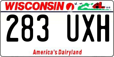WI license plate 283UXH