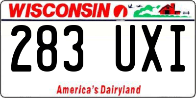 WI license plate 283UXI