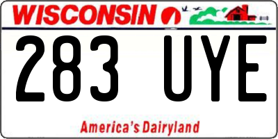 WI license plate 283UYE