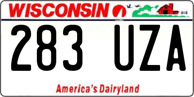 WI license plate 283UZA