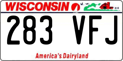 WI license plate 283VFJ