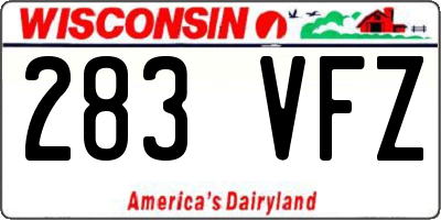 WI license plate 283VFZ