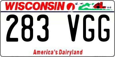 WI license plate 283VGG