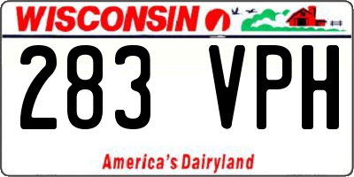 WI license plate 283VPH